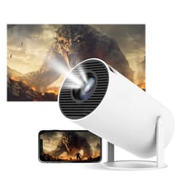 Mini Beamer - Mini Projector - Android 11 - 4k support - hy300 - 8000 lumens - led lamp - Wifi Bluetooth HDMI - Wit — thumbnail 4