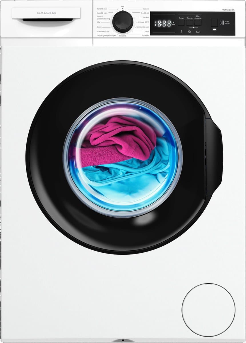 Salora WMH8145 - Wasmachine - Voorbelading - 8 kg - 1400 RPM - Energielabel A - Wasmachines - Washing machine — afbeelding 1