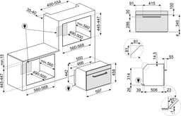 SMEG SO4902M1N - Combi Magnetron - 50 Liter - Zwart - Compacte Inbouw Oven - Hetelucht - Grillfunctie - Energieklasse A — thumbnail 3