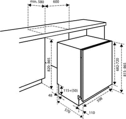 Inventum IVW6021A inbouw vaatwasser - 14 couverts - Volledig integreerbaar - Besteklade-Bestekmand - 8 programma’s - Max nishoogte 86,5 cm - Extra droog optie - Startuitstel - Energielabel C — thumbnail 2