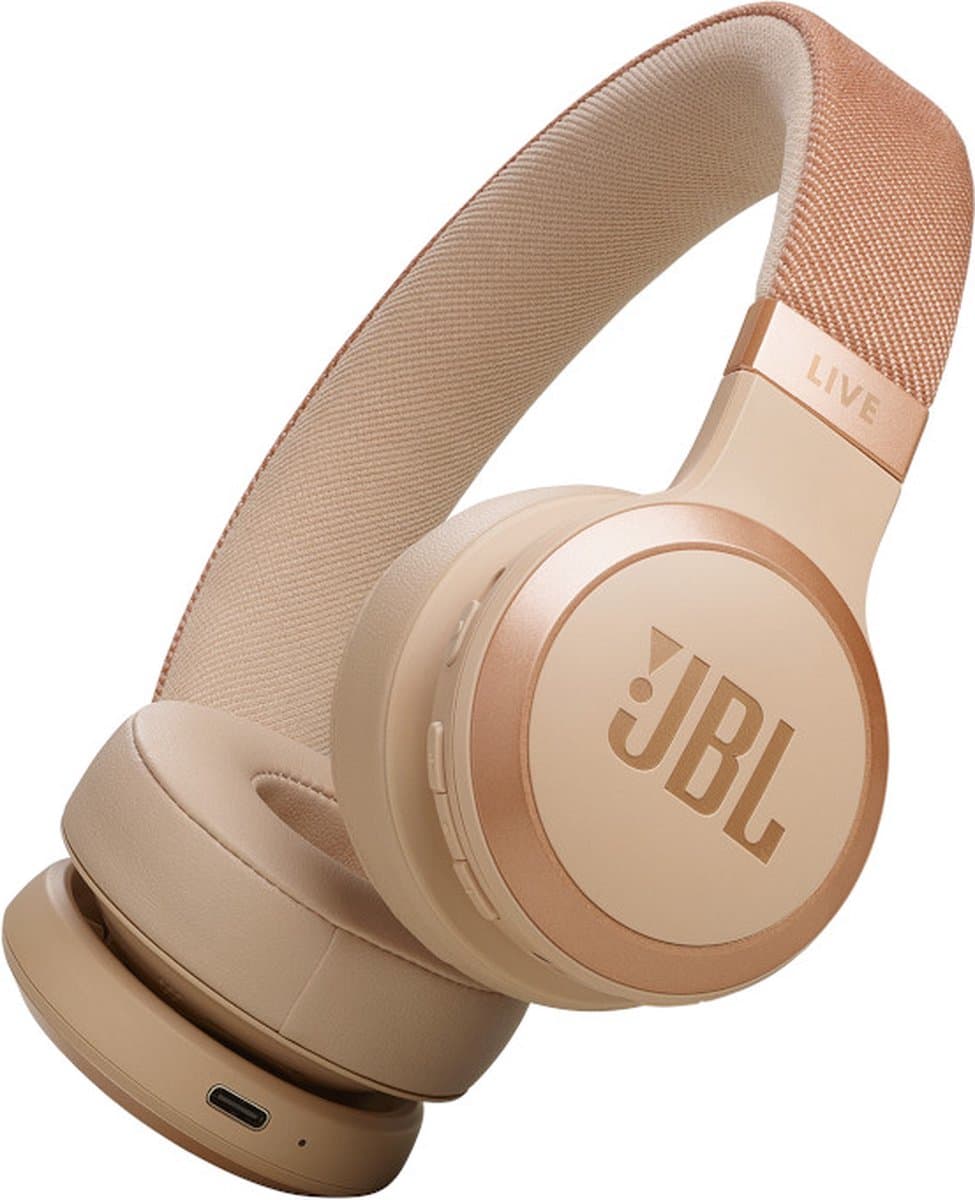 JBL Live 670NC - Draadloze Noise Cancelling Koptelefoon - Bluetooth - On ear - 65 uur batterij - Adaptive ANC - Zand — afbeelding 1