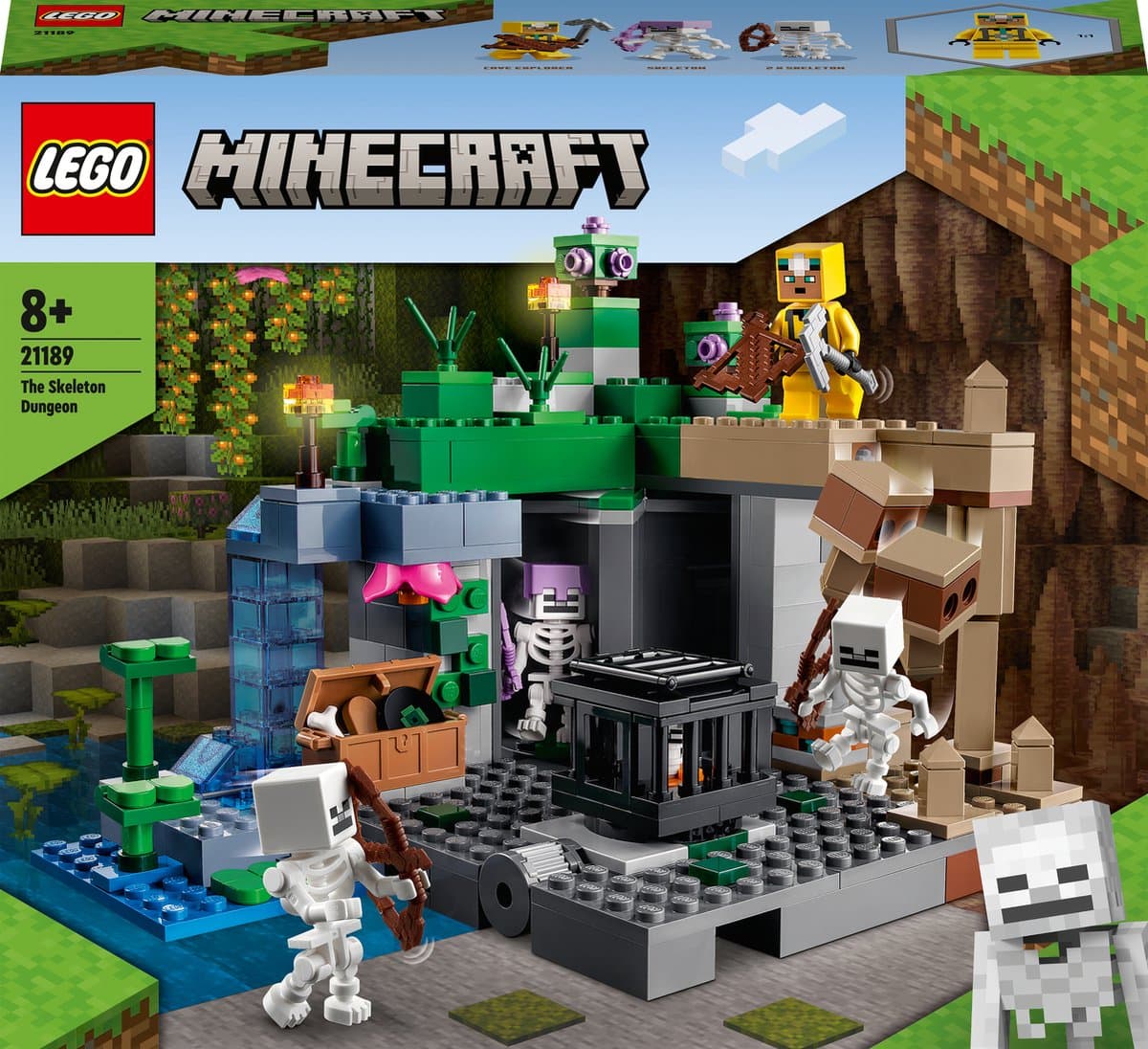 LEGO Minecraft De skeletkerker Speelgoed Halloween Set met Grot, Mobs en Figuren - 21189 — afbeelding 1
