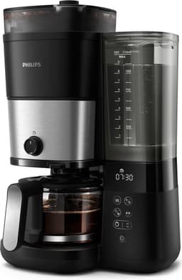 Philips Filter-koffiezetapparaat HD7888/01 - All-in-1 Brew - Met Filter en Molen - Voor Bonen - Instelbare Grofheid - Met LED Scherm - Zwart — thumbnail 1
