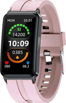 DrPhone GlucoSense Plus - Smartwatch PPG + ECG Hartslagmeter - Glucosemeter - Gezondheidsband Fitness Tracker - Roze — thumbnail 1