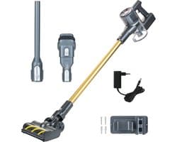 Genius Computer Technology INVICTUS X8 2-in-1-steelstofzuiger Batterij/Accu HEPA Zakloos 200 W Zwart, Geel