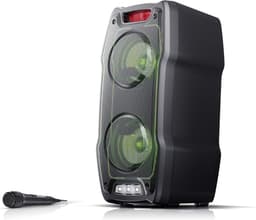 Party speaker met microfoon - Karaoke set - bluetooth - 13 speeltijd - super bass - LED lichteffecten — thumbnail 1
