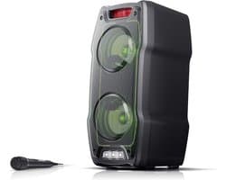 Party speaker met microfoon - Karaoke set - bluetooth - 13 speeltijd - super bass - LED lichteffecten