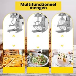 Happyment Kneedmachine - Deegmachine - Deegmixer - Deeg Kneder - Keukenmachine - 450W - 10L — thumbnail 3