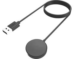 Strap-it Smartwatch oplader - USB-A Fast charger / snellader - geschikt voor Samsung Galaxy Watch 6 / Samsung Galaxy Watch 6 Classic / Samsung Galaxy Watch 7 (40 & 44mm) / Samsung Galaxy Watch Ultra / Ultra 2025 - zwart