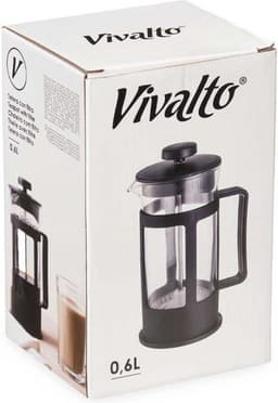 French Press 600ml - Koffiemaker - Espresso Maker - Aeropress - Koffiepers - RVS en kunstof - Borosilicaatglas - 600ML — thumbnail 4