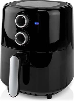 Nedis Airfryer – 3L – Heteluchtfriteuse – Gezond Frituren – Tijdschakelaar – Analoog – Compact – Zwart — thumbnail 2