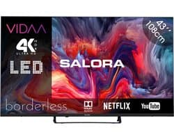 Salora FOD43UV - 43 Inch - Smart TV - 4K Ultra HD - VIDAA - Smart 43 inch tv - 2025