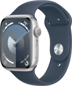 Apple Watch Series 9 - 45mm - Silver Aluminium Case with Storm Blue Sport Band - M/L — thumbnail 2