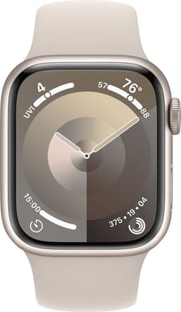 Apple Watch Series 9 - 41mm - Starlight Aluminium Case with Starlight Sport Band - S/M — thumbnail 1