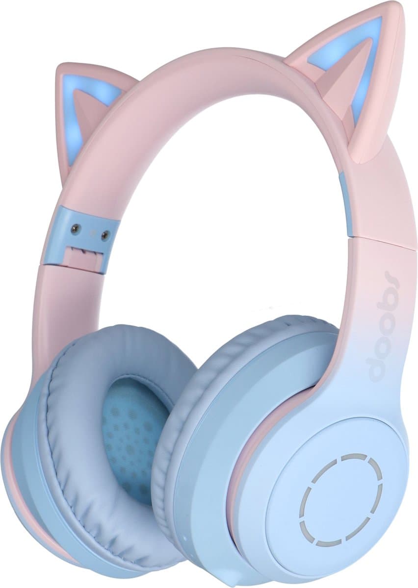 Doobs Cathy Kinder koptelefoon | Bluetooth 5.1 | Katoor | RGB LED | Draadloos | Comfort - blauw — afbeelding 1