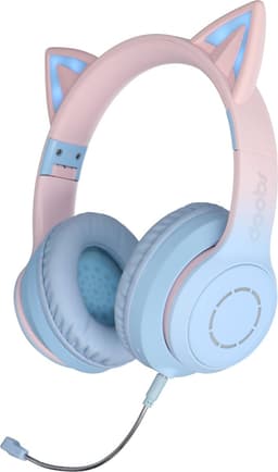 Doobs Cathy Kinder koptelefoon | Bluetooth 5.1 | Katoor | RGB LED | Draadloos | Comfort - blauw — thumbnail 2