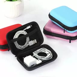 Opberg hoesje - Hard Case - Etui - Organizer - Sleutels - Oordopjes - Laadkabels - USB - Geld - Opbergen - Oranje — thumbnail 2