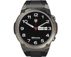 HiFuture FutureGo MIX2 Smartwatch - Horloge Heren & Dames - HD AMOLED Touchscreen - Bluetooth 5.3 - Hartslagmeter-Stappenteller, Slaapmonitor - Waterdicht - Compatibel met Apple iOS- en Android-apparaten - Kleur: Zwart