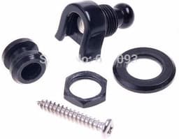2 x Zwarte Straplocks voor Gitaar - Strap Locks - Zwart - Gitaarriem slot - Gitaarband strap lock - Gitaarriem Blok - Strappin bevestiging - Strap Block Button - 2 stuks — thumbnail 2