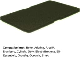 5x filter geschikt voor Beko Blomberg spons droger - filter wasdroger 240x155mm - 2964840100 - 2964840200 - warmtewisselaar droger — thumbnail 4