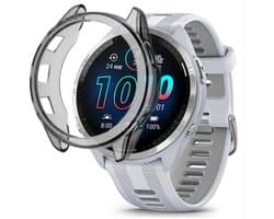 Strap-it TPU bescherm hoesje - zachte case geschikt voor Garmin Forerunner 965 - transparant-zwart