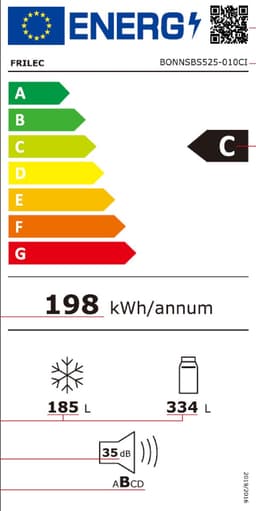 Frilec BONNSBS-525-010CINOX - Amerikaanse koelkast - C label - 5 Jaar Garantie - No Frost - Digitaal Display — thumbnail 2