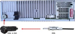 Caliber Auto antenne adapter - Universeel - DIN naar ISO - Zwart (ANT615) — thumbnail 3