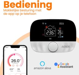 Nince Thermostaat CV ketel - Slimme Thermostaat Voor CV - Digitaal - Handmatig Programmeerbaar - Incl RF module — thumbnail 3