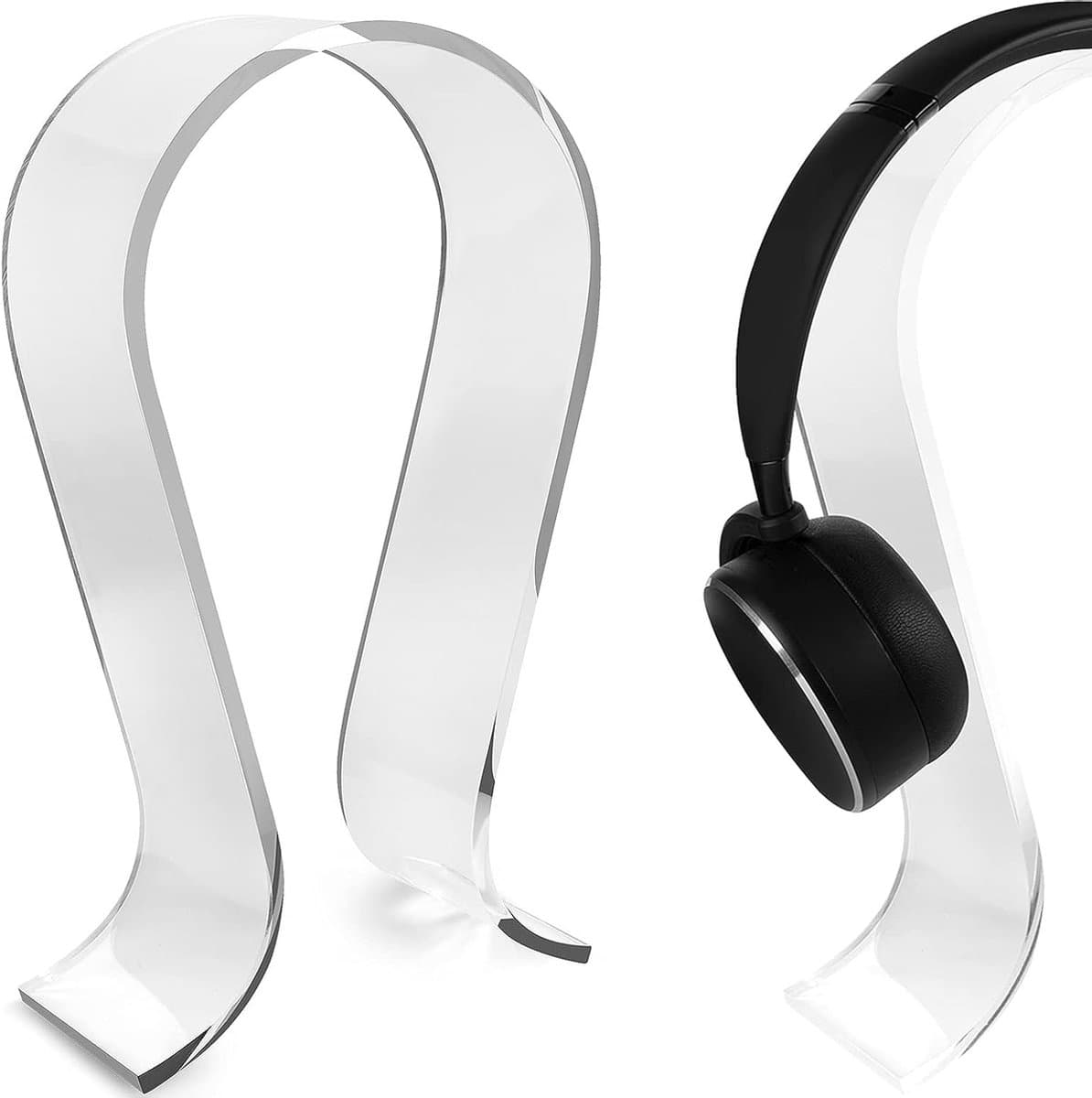 Acryl Koptelefoon Houder - Headset Houder - Hoofdtelefoon Stand / Standaard - Transparant — afbeelding 1