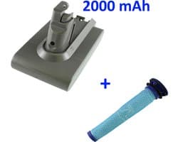 Accu en pre-filter voor Dyson V6, DC58, DC59, DC74
