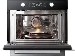 Inventum IMC6044GK - Inbouw combi-oven - Hetelucht - Magnetron - Grill - 44 liter - 45 cm hoog - Tot 230 graden - Zwart/RVS — thumbnail 3