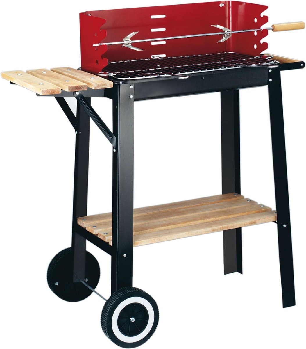 GARDEN GRILL WAGENMODEL - HOUTSKOOL BARBECUE — afbeelding 1