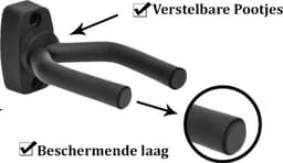 Gitaar Wandbeugel – Muurbeugel – Wandsteun - Gitaar standaard – Hanger – Haak – Guitar Stand – Viool – Basgitaar - Ukelele - muurhaak — thumbnail 2