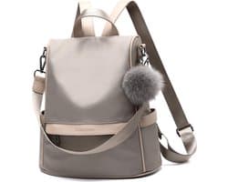 Glennoo Anti-diefstal rugzak - Rugtas dames - Waterdicht - Klein - Anti-theft backpack - Nylon - Beige