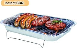 Wegwerp BBQ 20 stuks – Gebruiksklare Barbecue met 600g Houtskool – Instant Wegwerpbarbecue voor Camping, Park en Strand — thumbnail 2