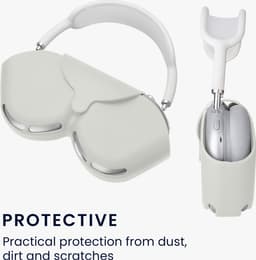 kwmobile cover voor over-ear koptelefoon - geschikt voor Apple AirPods Max / AirPods Max 2 - Van flexibel silicone - In wit — thumbnail 3