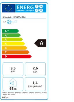 Klarstein Mobiele airconditioner met luchtafvoerslang, 4-in-1 airconditioner met ventilator, luchtontvochtiger & nachtmodus, Kleine & draagbare airconditioner voor thuis & op kantoor, 12000 BTU Laag verbruik,5 kW voor 56 m² - Afstandsbediening — thumbnail 20