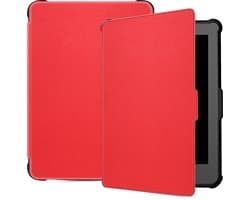 Hoes Geschikt voor Kobo Clara HD Hoesje Bookcase Cover Hoes - Hoesje Geschikt voor Kobo Clara HD Hoes Cover Case - Rood