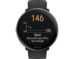 Polar Ignite 3 Titanium - Fitness Smartwatch & GPS Activity Tracker - Siliconen Zwart - S-L