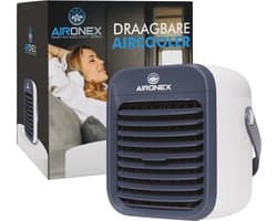 Aironex Draagbare Aircooler Blauw – Draadloze Luchtkoeler met water tank – Luchtbevochtiger functie - Luchtkoeler geen airco –Tafelventilator - Ventilator Staand - Verhoog je productiviteit en nachtrust — afbeelding 1