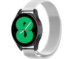 By Qubix - Geschikt voor Garmin bandje - Geschikt voor Garmin Venu 2 / Garmin Venu 3 - Milanese bandje - Zilver - Smartwatch bandje 22mm