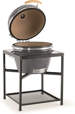 Landmann Kamado BBQ 26 inch Grijs - Tafelmodel - MLS Pizzasteen Ø57 cm - Keramische Houtskoolbarbecue - BBQ Egg - Thermometer - Grote Groepen — thumbnail 2