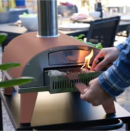 Pizza oven Piana Ziipa - Pellets / Houtskool - Coriedieten pizzasteen - kleur Terracotta — thumbnail 4