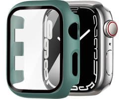 Strap-it Geschikt voor Apple Watch PC hard Case - Geschikt voor Apple Watch 4 / 5 / 6 / SE - 44 mm - dennengroen - hoesje - beschermhoes - protector - bescherming