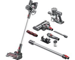 Zedar S600+ Steelstofzuiger draadloos met 4 verschillende opzetstukken - Draadloze stofzuiger - zonder zak op accu- Vacuum cleaner