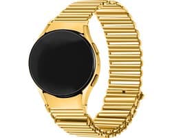 Strap-it RVS smartwatch bandje - stalen loop bandje perfect fit geschikt voor Samsung Galaxy Watch 7 (40 & 44mm) / Watch 6 (Classic) / Galaxy Watch 5 (Pro) / Galaxy Watch 4 (Classic) / Watch FE - horlogeband metaal voor Galaxy Watch 4-5-6 - goud