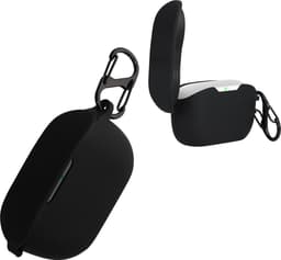 kwmobile Hoes geschikt voor JBL WAVE BUDS - Siliconen cover voor oordopjes in zwart — thumbnail 1
