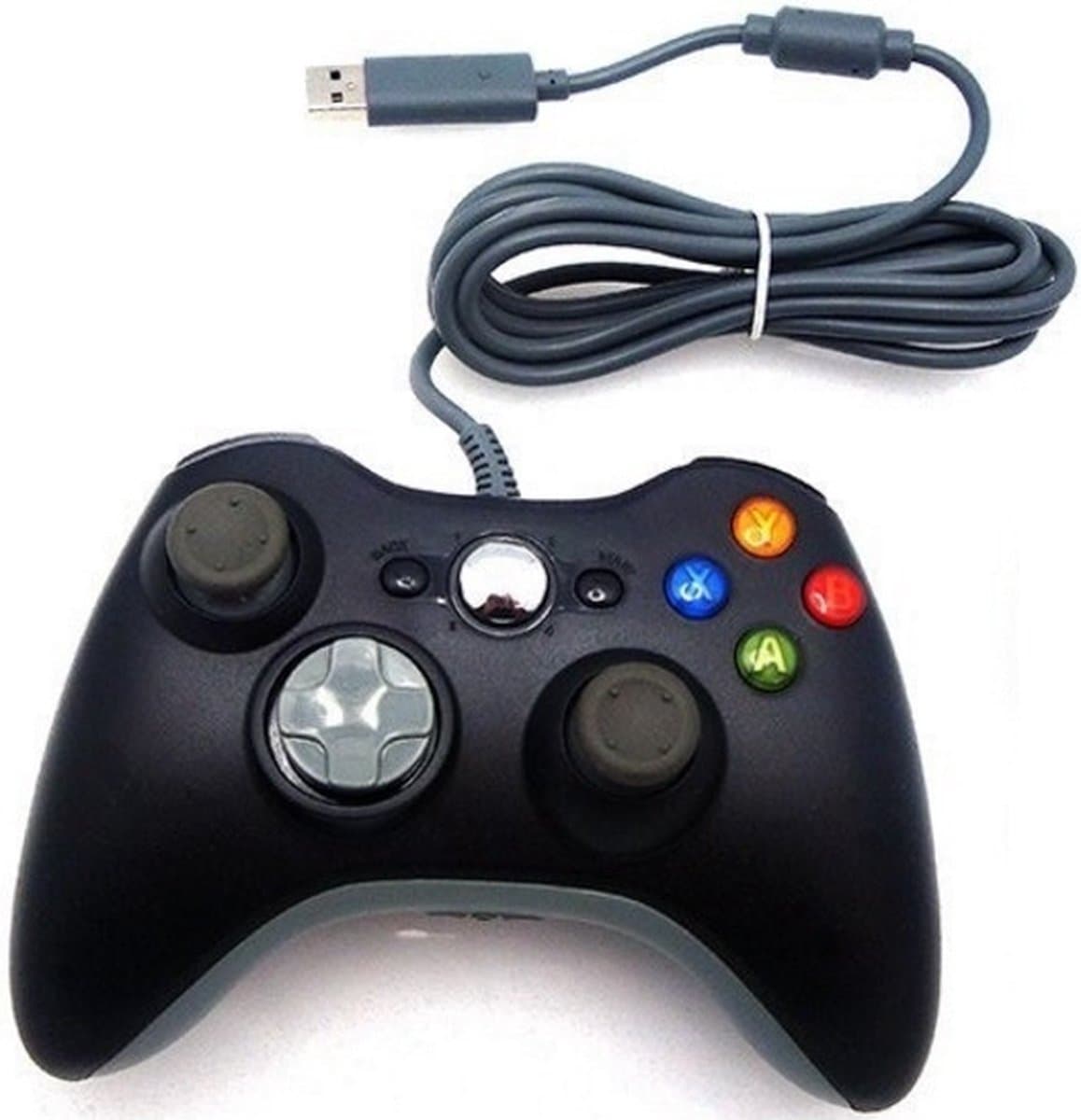 Coretek Controller voor XBOX 360 - bedraad - zwart - 1,5 meter (Voor Xbox 360 & PC) — afbeelding 1