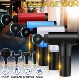 Q-time - Massage Gun - Professionele Sport Massage - Rug Massage - Nek Massage - Massage Apparaat - Spier Massage - Stress Massage - Triggerpoint - Spierherstel & Spierontspanning - Blauw — thumbnail 4