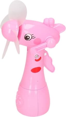 Waterspray ventilator - giraffe - roze - voor kinderen - waterverstuiver - zomerventilator - 15 cm — thumbnail 1